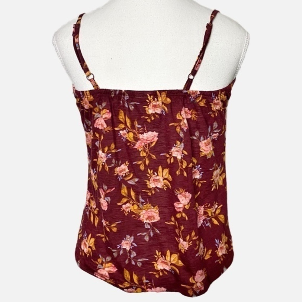 Self Esteem Burgundy Floral Cami - Picture 2 of 8